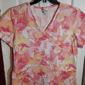 Butterfly Scrub Top